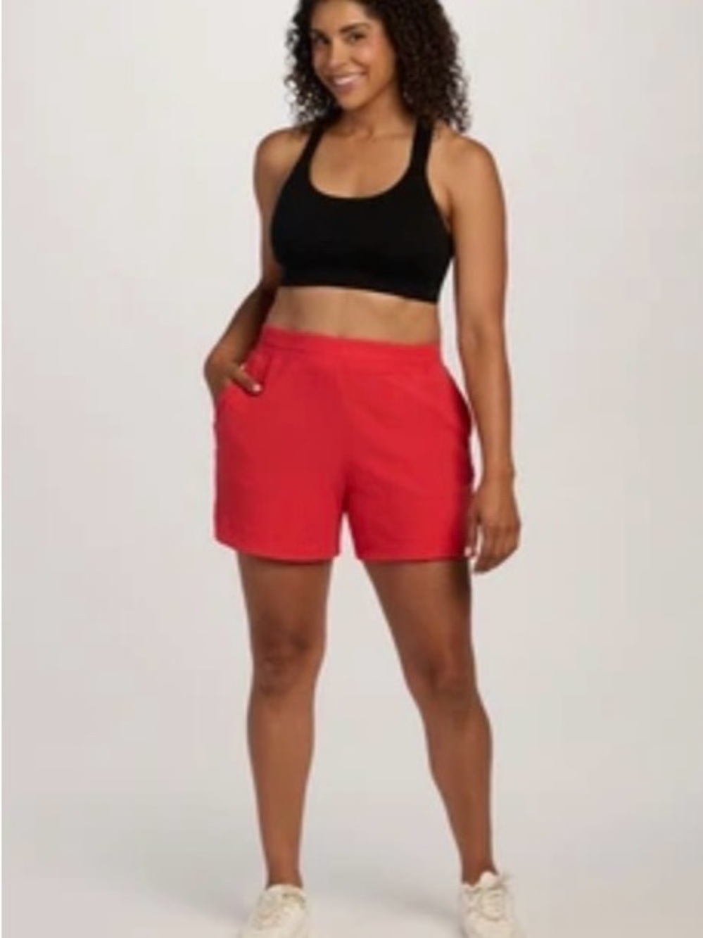 Woolx Maisley Ribbed Shorts in Hibiscus color